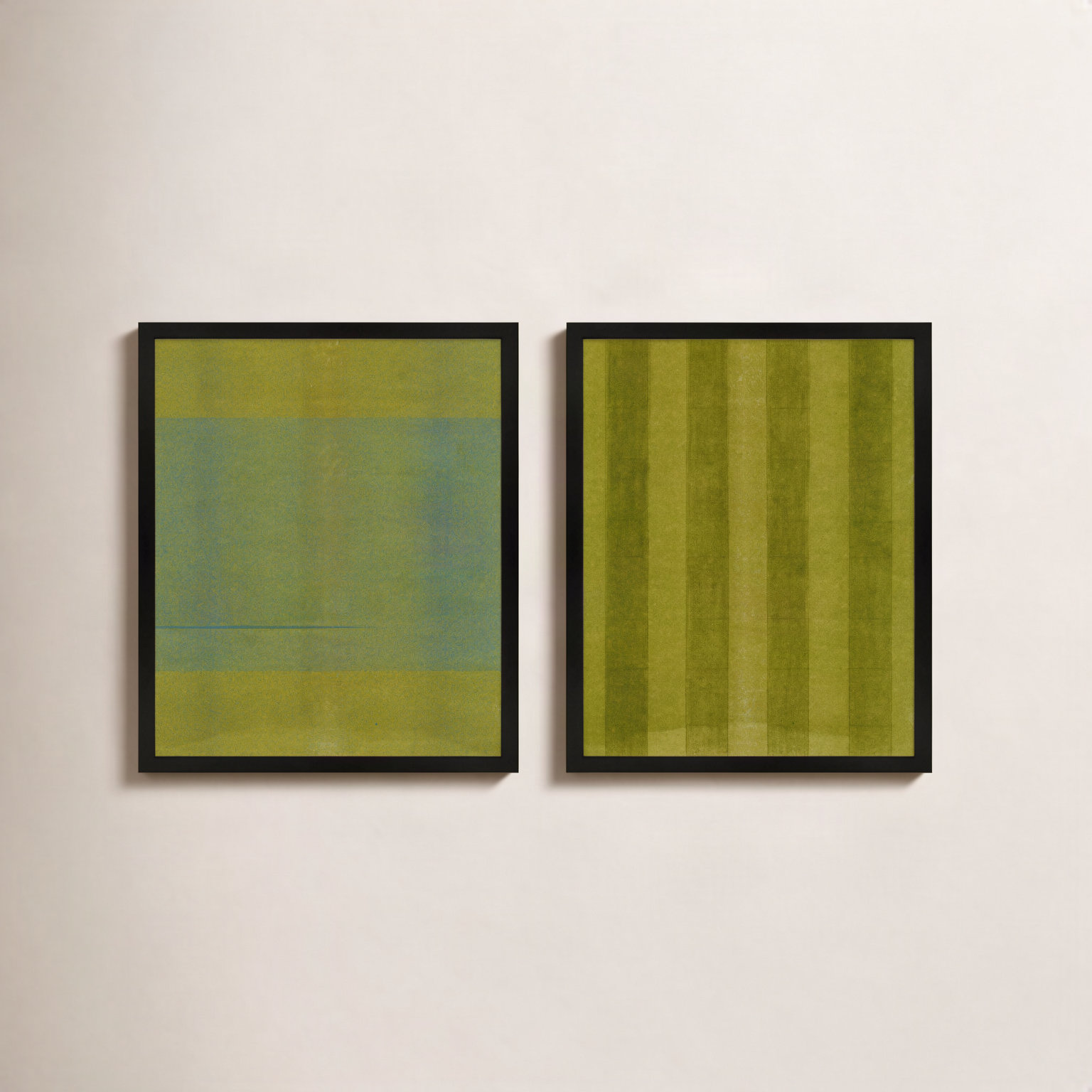 Everglade & Vinyard, Set of 2 by Mo Neuharth - Framed Wall Art, 25" H x 20" W, Framed Print without Mat, Black
