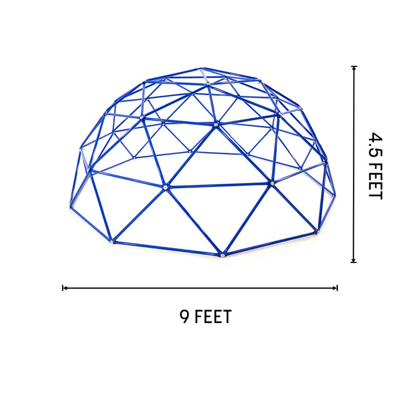 Blue 9-Foot Steel Geo Dome Climber for Kids