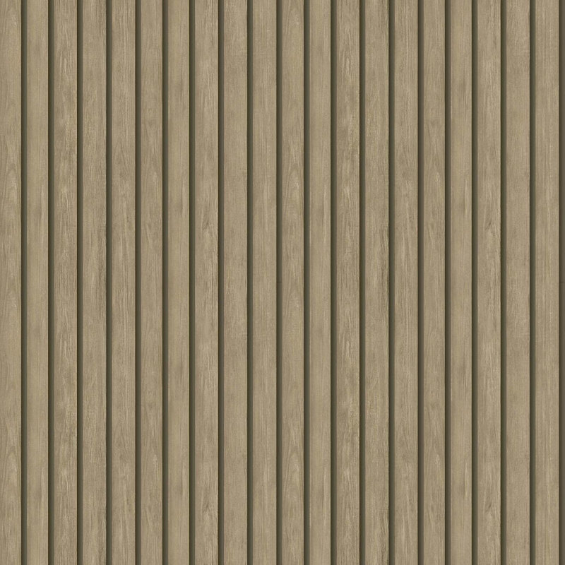 Evika Brown Holden Wood Slat Light Oak Wallpaper 10m x 53cm Matte Roll