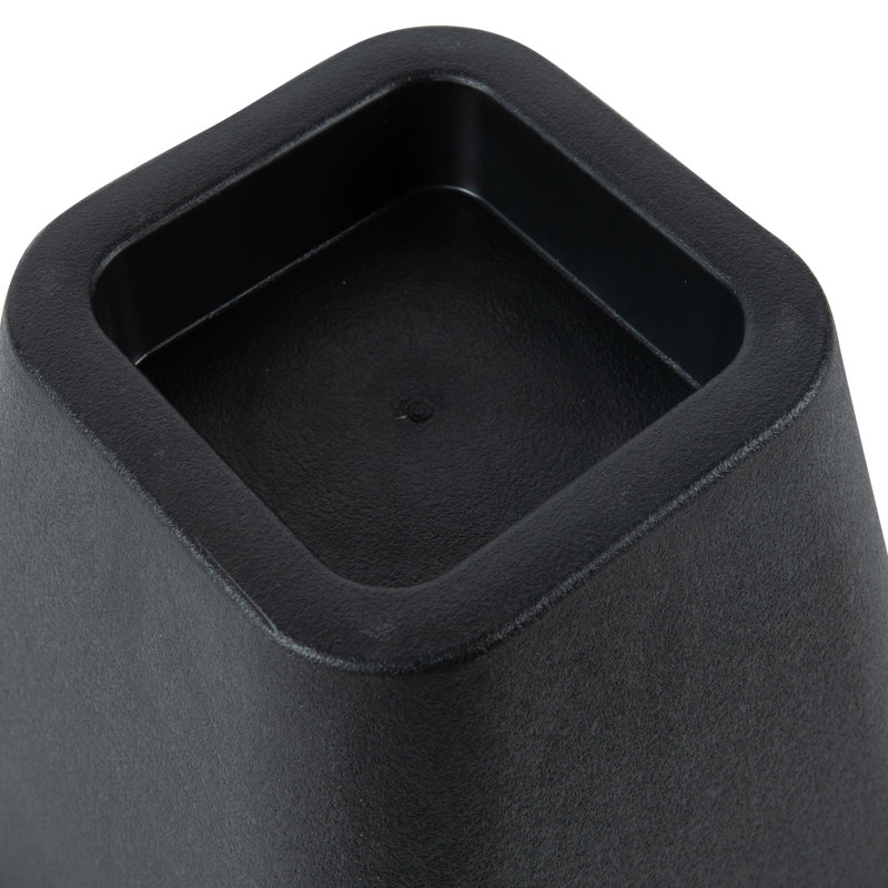 Simplify Black Durable Plastic 6'' Bed Risers Set of 8