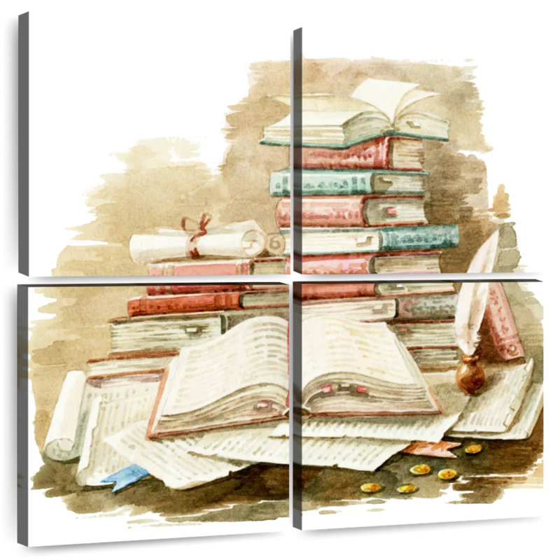 Écriture de vieux livres Kerner, H 57 po x l 57 po