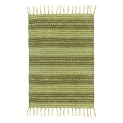 Hand Hooked Striped Indoor / Outdoor Rug
