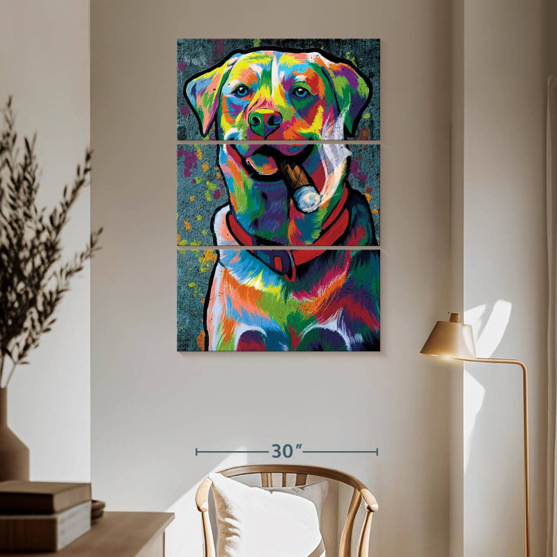Brampt Acrylic Abstract Dog, 65" H x 42" W