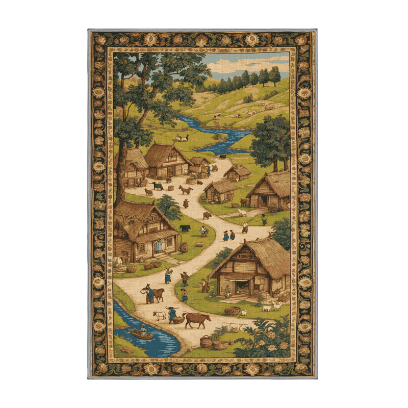 Tapis brun lavable à la machine, Rectangulaire 2 pi x 3 pi