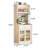 31.5" Vintage Tall Sideboard, Narrow Freestanding Cabinet with Pegboard for Small Spaces, Multi-unctional Tableware Storage Cabinet for Kitchen-229781940