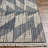 Leona Abstract Blue and Cream Area Rug-1138190311