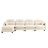Modular L-Shaped Sectional Sofa With Ottoman, Soft Chenille Fabric, Ergonomic Support, And Tufted Backrest Design.