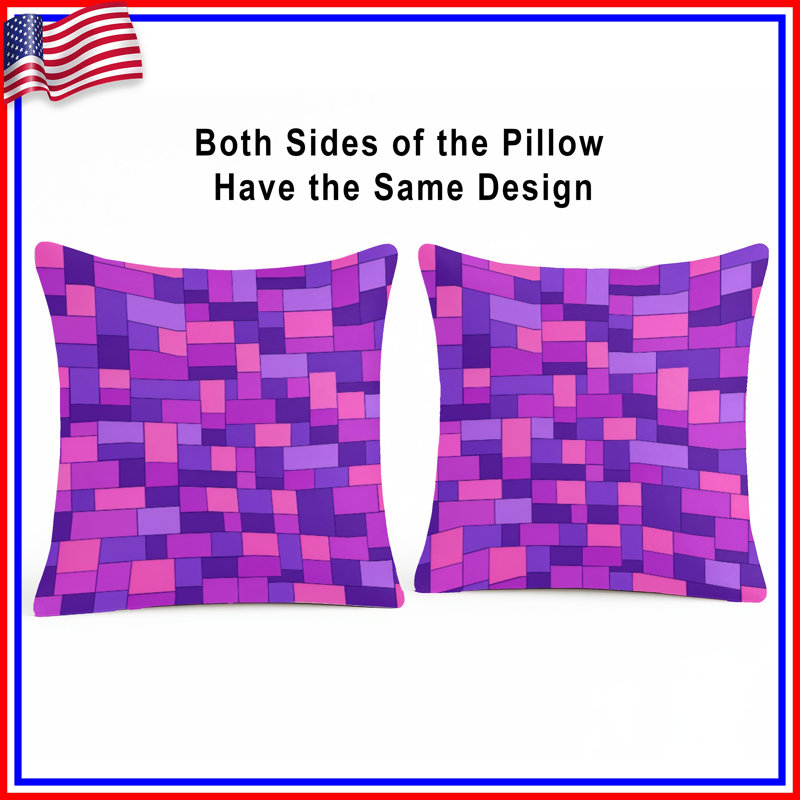 Coussins décoratifs mauves, 20 x 20 pouces