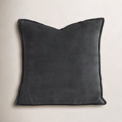 Edgar Square Cotton Velvet Throw Pillow