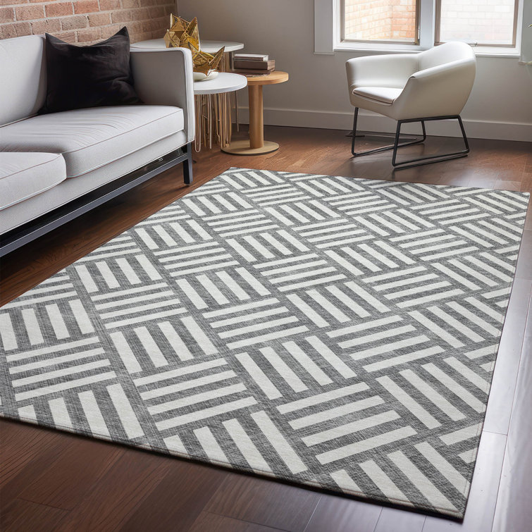 Premium Machine Washable Cerrito Charcoal Rug