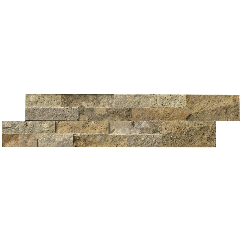 Stonecrest 6 in. x 24 in. Split Face Natural Stone Ledger Panel Wall Tile, Aurelia