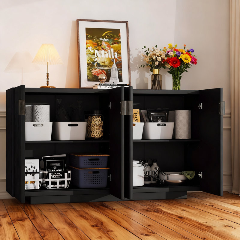 Arbogast Sideboard Cabinet with Ample Storage Space, Black