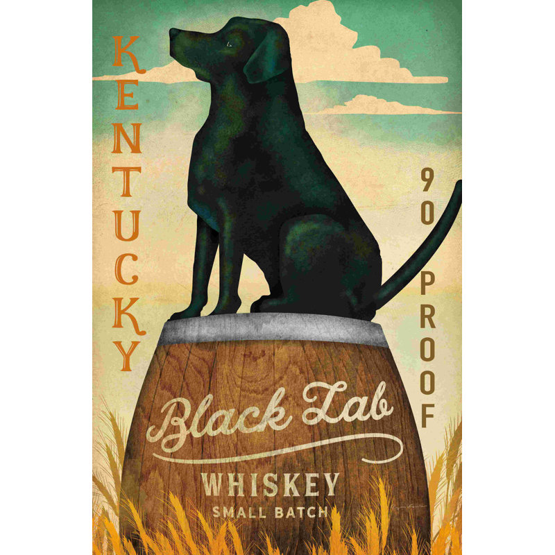 «Black Lab Whiskey Kentucky Crop» par Ryan Fowler, reproduction sur toile tendue, H 36 po x l 24 po