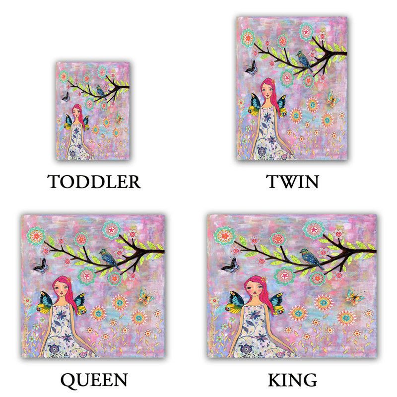 Polyester Floral Duvet Cover, 1 Twin Duvet Cover + 1 Standard Sham
