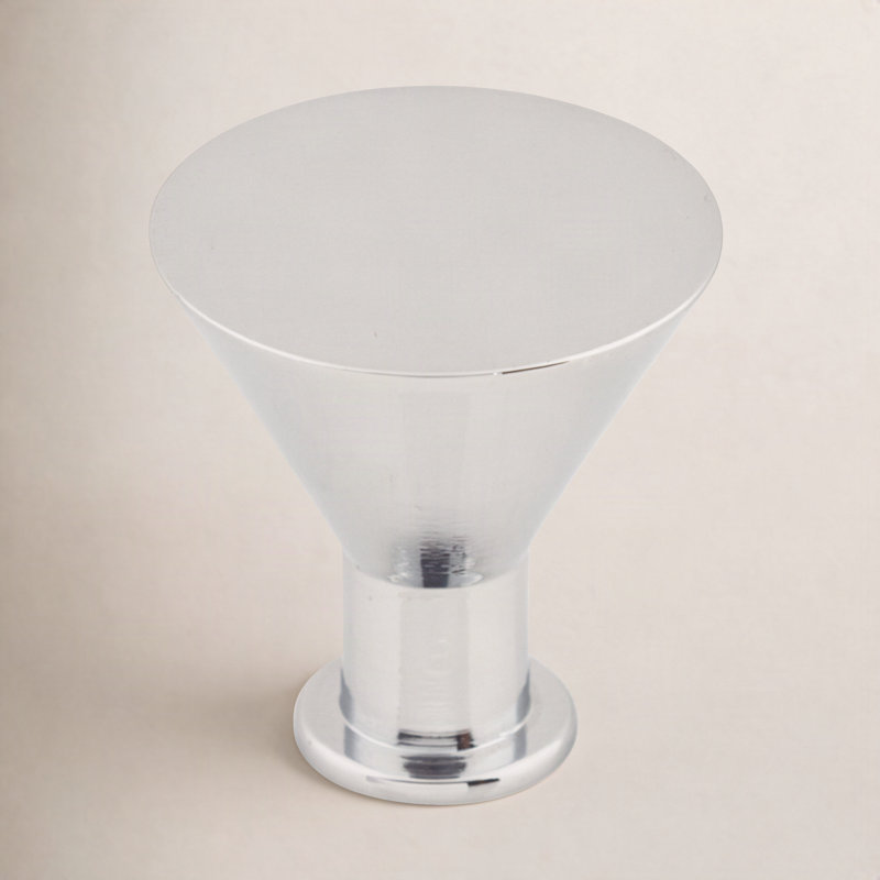 Cocktail Conical Cabinet Knob, Polished Chrome