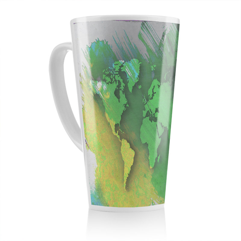 World Map Latte Mug