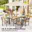Garden Table for 6 150 cm Rectangular Natural