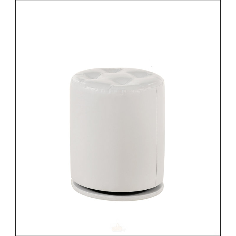 Tabouret de coiffeuse pivotant rembourré Glam, Blanc
