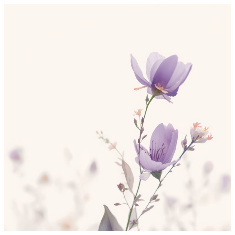 Édredon doux mauve Wildflowers, Lit simple