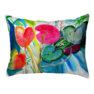 Cyclamen Plant Outdoor Rectangular Pillow Cover & Insert
