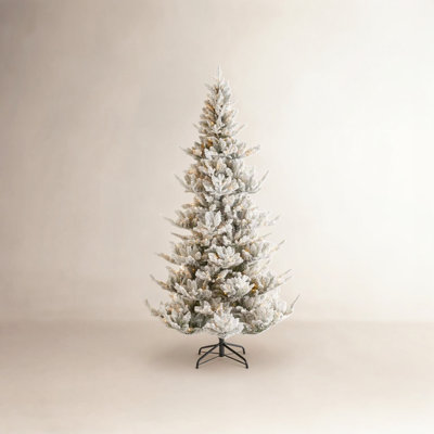Slim Frosted 9' Pre-Lit Fir Christmas Tree