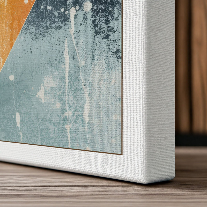 Chevron Forward Geometric - Wrapped Canvas, 24x16 - 61.0 x 40.6 cm, White Border