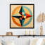 «Midcentury Compass», abstrait géométrique rétro sur toile-780827174-780827169