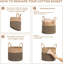Foldable Woven Mapes - Large Jute Basket With Handles, For Blankets, Toys, Shoes, Versatile Home Decor Organizer