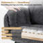 Chaise de bureau en molleton Snowflake avec accoudoirs pliables et lit pour animaux-163685077
