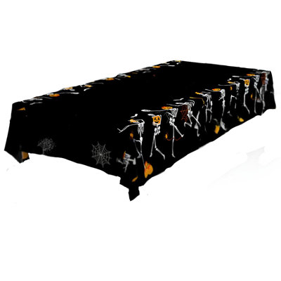 Halloween Tablecloth – Stain Resistant Fabric, Wrinkle-Free Table Cover for Dining Room or Kitchen Décor
