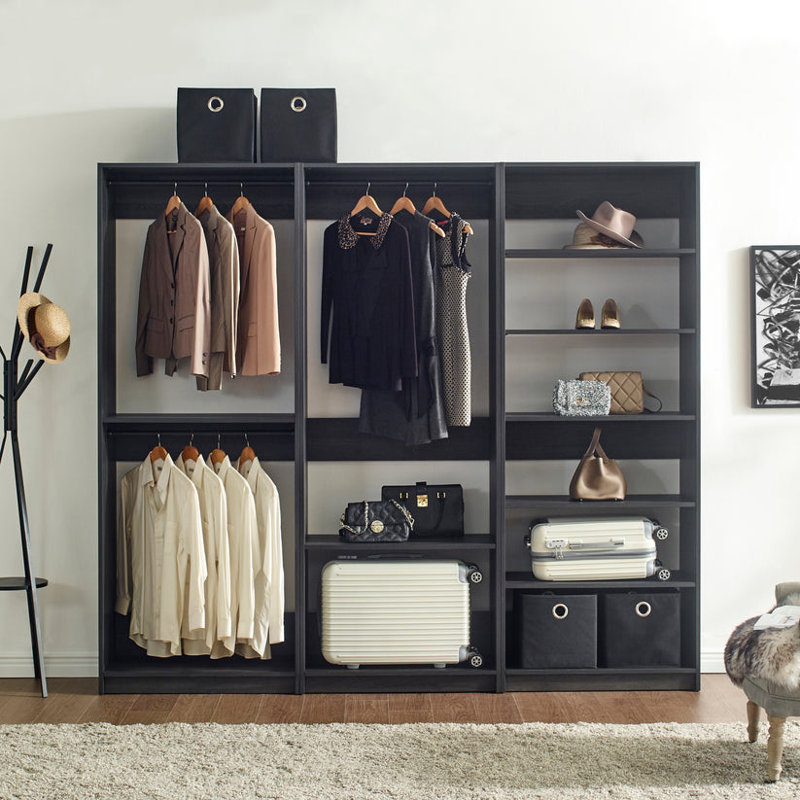 Kalinikos 94.19999999999999'' Closet System, Black