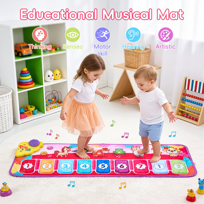 Floor Piano Playmat with 8 Animal Sounds