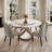 Round Dining Table with Marble Lazy Susan