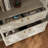 71'' H X 94.4'' W 4-Drawer Modular Bookcase With Frosted Glass Doors
