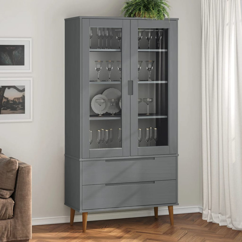 Display Cabinet, in Grey