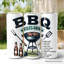 Drôle de barbecues règles pour les hommes 20 oz avec couvercle et paille en acier inoxydable