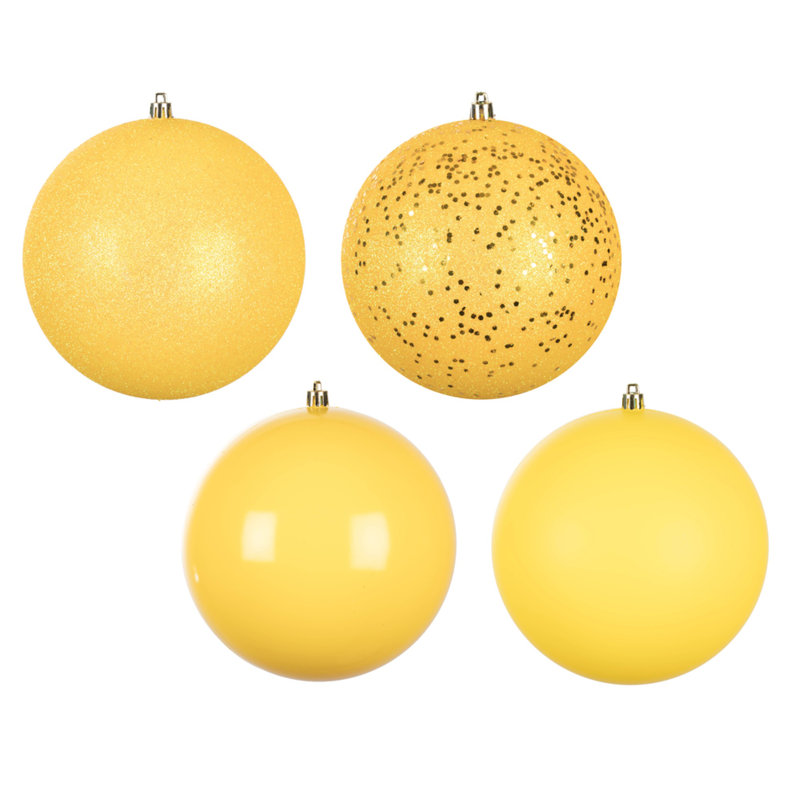 Holiday Décor Ball Ornament, 6" H x 6" W x 6" D, Frosty Mint, 4