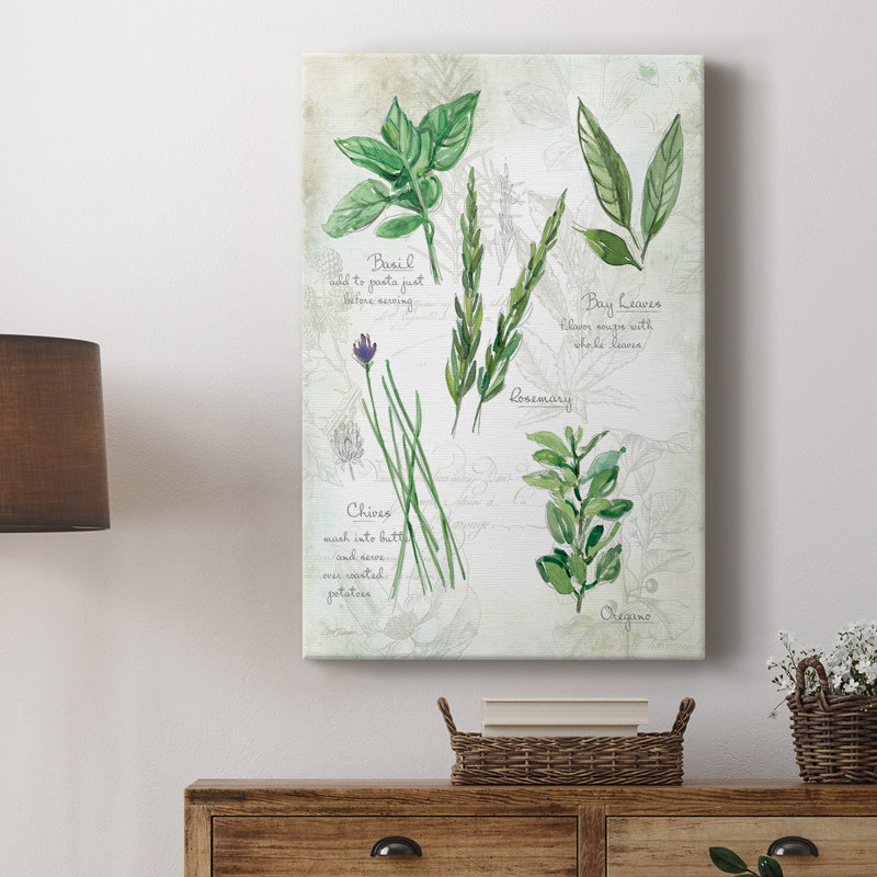 Fresh Herbs I -Gallery Wrapped Cavas, 36" H x 24" W
