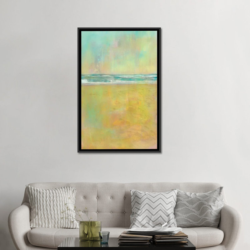 «Summer Souvenir II», reproduction sur toile tendue, H 26 po x l 18 po x P 1,5 po, Toile encadrée noire, Pas de tapis