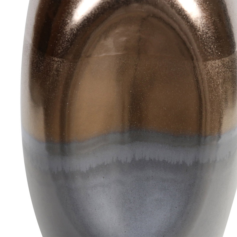 Aleeccia Handmade Black and Gold Ceramic Table Vase for Living Room Decoration, Modern Vase Home Decor
