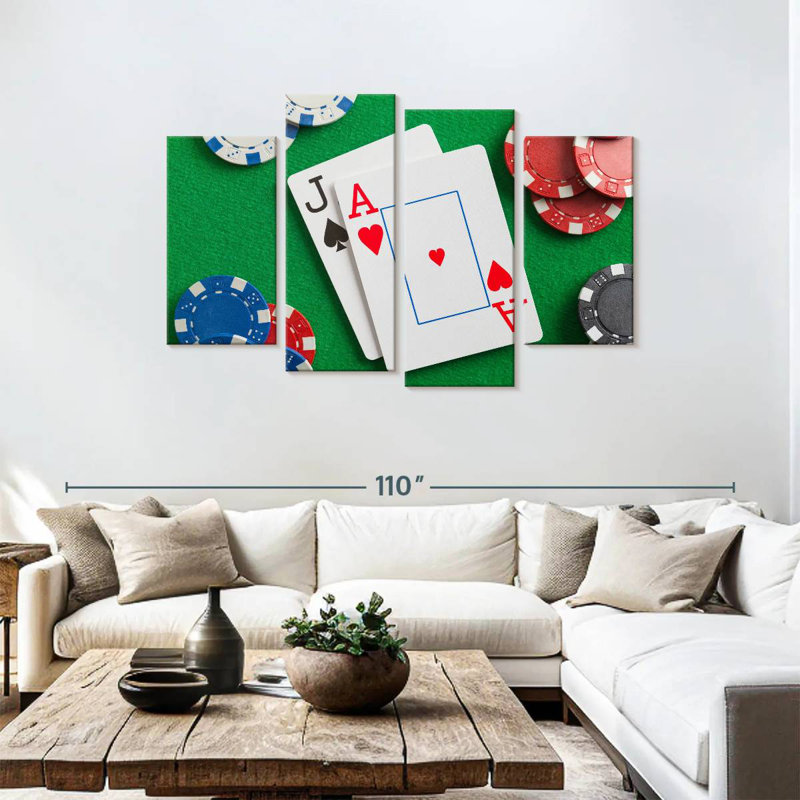 Senne Blackjack Poker, H 48 po x l 75 po