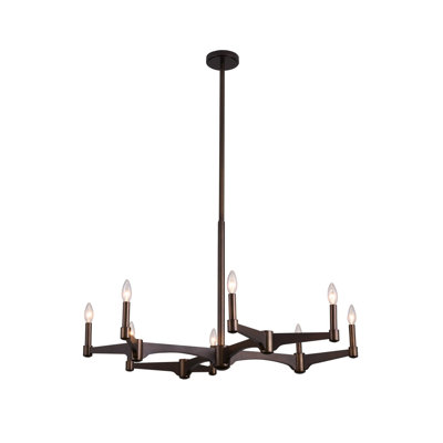 Lustre en bronze rétro Tono 8 LT Kalco