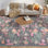 Tapis gris anthracite multicolore de 7 pi 6 po x 9 pi 10 po Nourison Botanical Washables