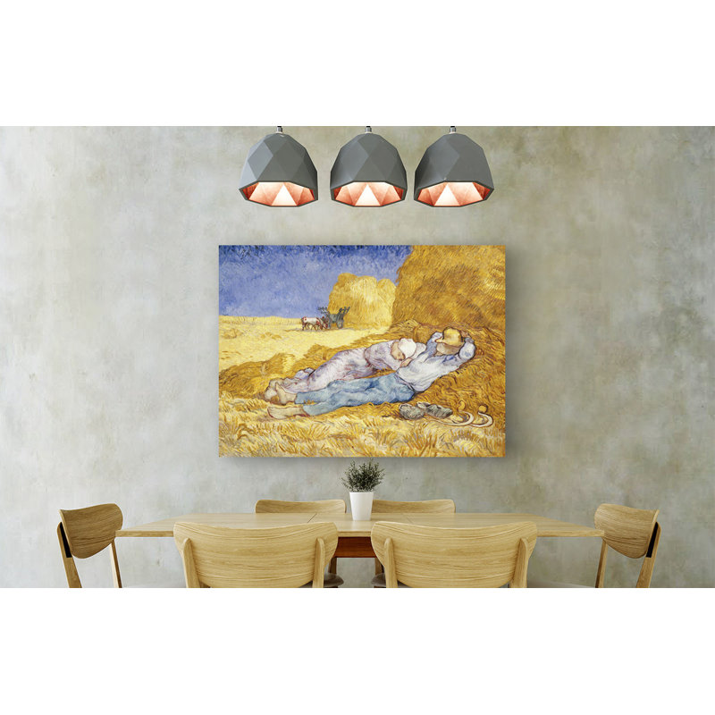Noon: Rest from Work by Vincent Van Gogh - 1 Piece Wrapped Canvas Wall Art, 70cm H x 100cm W x 4cm D