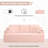 3-Seater Modern Corduroy Loveseat Sofa, Compression Cloud Couch with 2 Pillows & 2 Cup Holders ,No Assembly Couch in a Box for Small Space-1019291158-1023267783