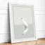 White Egret Reflected Minimalist - Framed Print-229745599-229745588