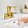 4 in. Centerset Double Handle Waterfall Spout Bathroom Sink Faucet with Pop-up Drain (2 Pack)