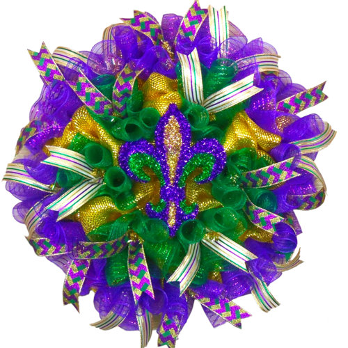 mardi gras fleur de lis wreath