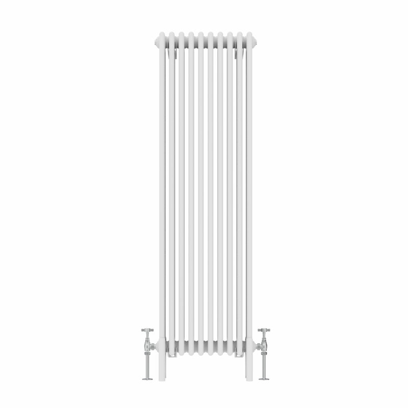 Adames Vertical Traditional 4 Column Radiator 1500x470mm, White
