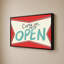«Retro Open Sign» par Jen Bucheli - Impression sur toile
